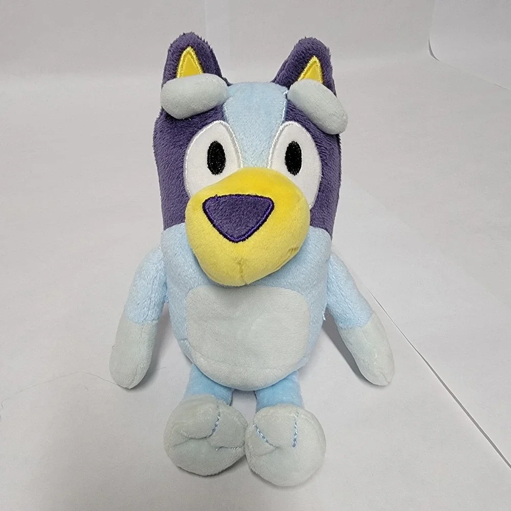 Bluey Character Plush Dog Toy Blue Purple Yellow 7 Inch